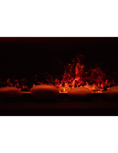 Detalle fuego vapor de agua Kalcifer 150 cm natural