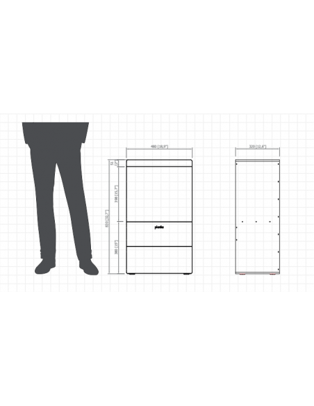 Modelo Steamy, medidas