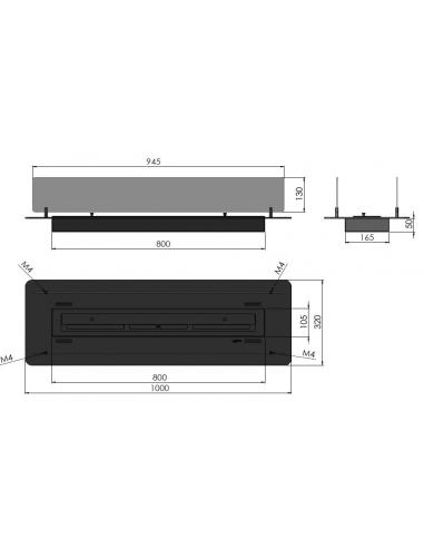 Insert black 1000 Infire medidas