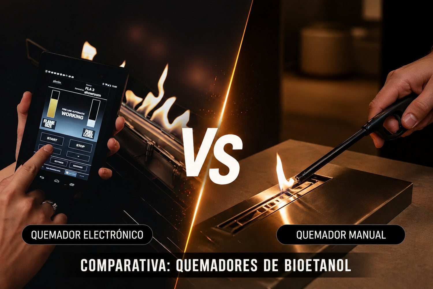 Tipos de quemadores de Bioetanol