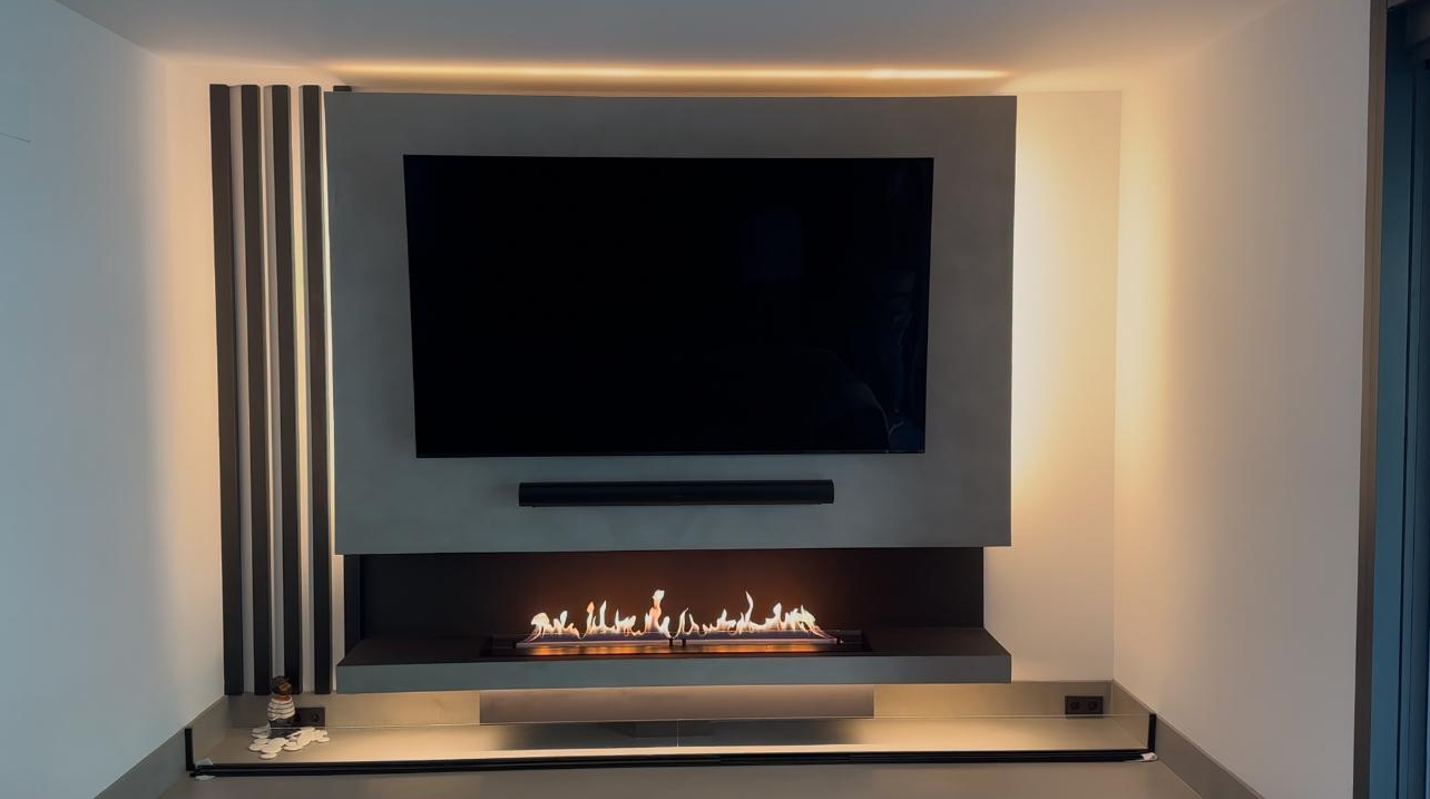 Chimenea de bioetanol Cadiz Corner Ruby Fires Xaralyn Estufamania