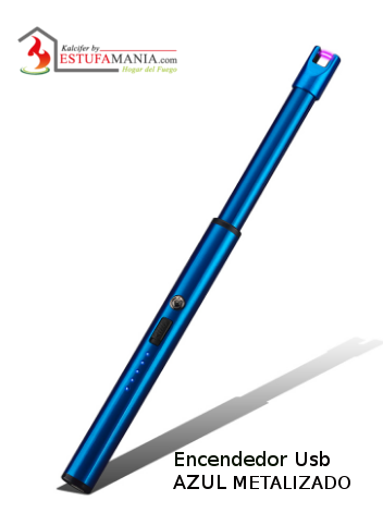 Encendedor de seguridad USB Estufamania con diseño compacto y protección para evitar encendidos accidentales.