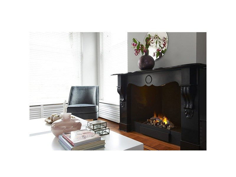 salon con chimenea de vapor de agua Maggie M de Dimplex