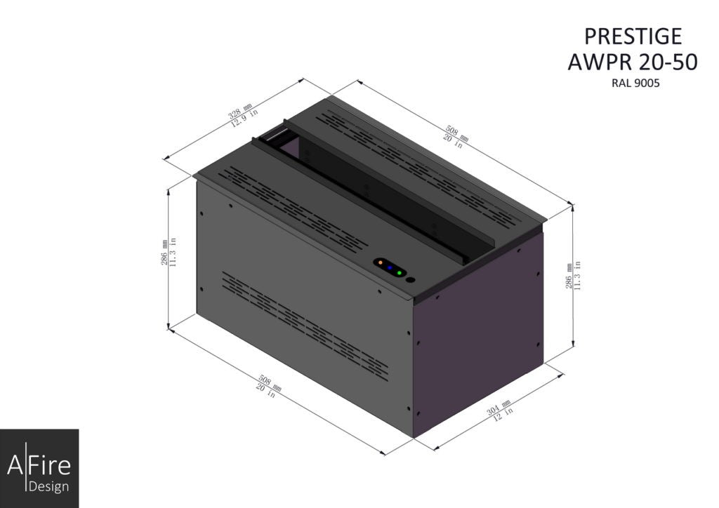 Afire quemador de vapor de agua AWP 20-50 medidas