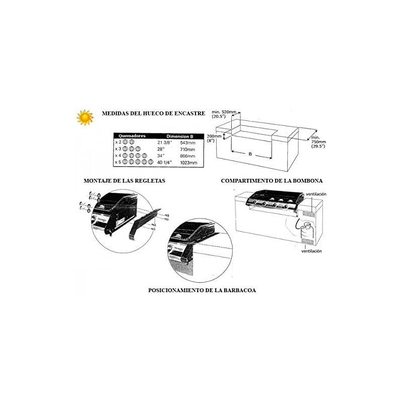 DISCOVERY PREMIUM INOX 4B ENCASTRABLE BEEFEATER ESTUFAMANIA