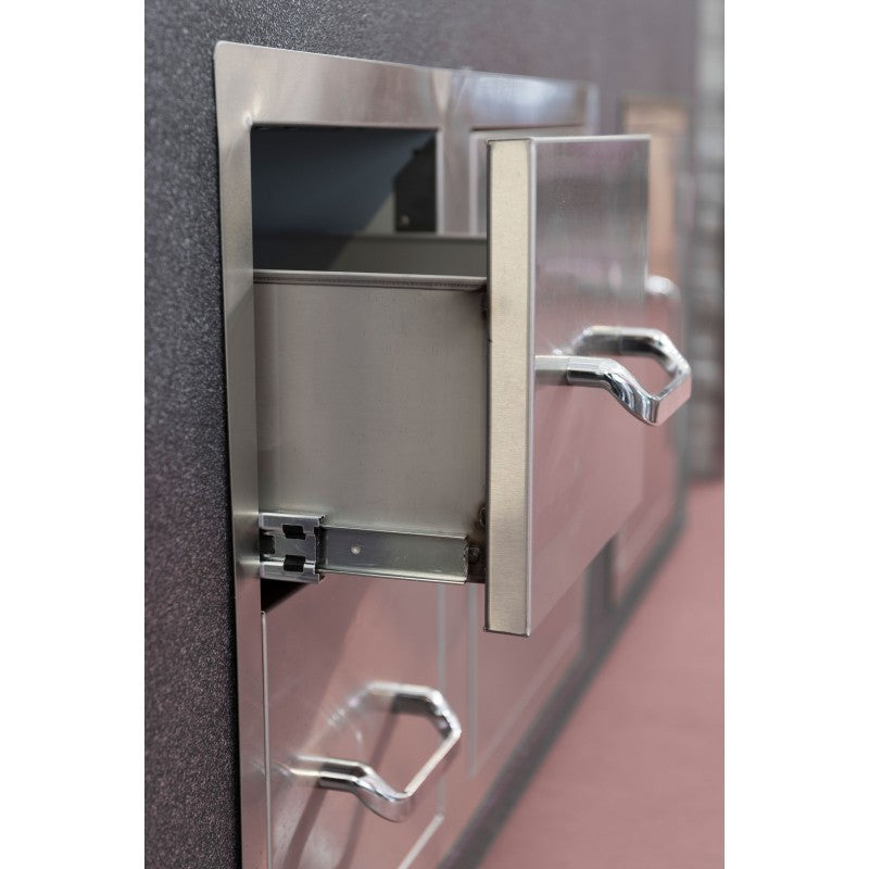 SET 2 CAJONES + PUERTA ENCASTRABLE INOX BEEFEATER ESTUFAMANIA