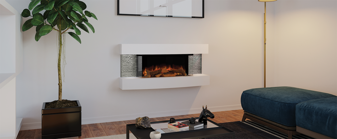 Chimenea electrica Empire de Evonic Fires, chimenea mural