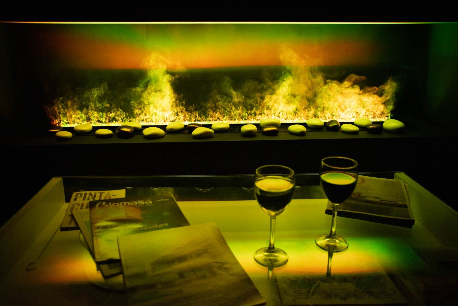 Fuego vapor de agua Kalcifer 60 cm amarillo