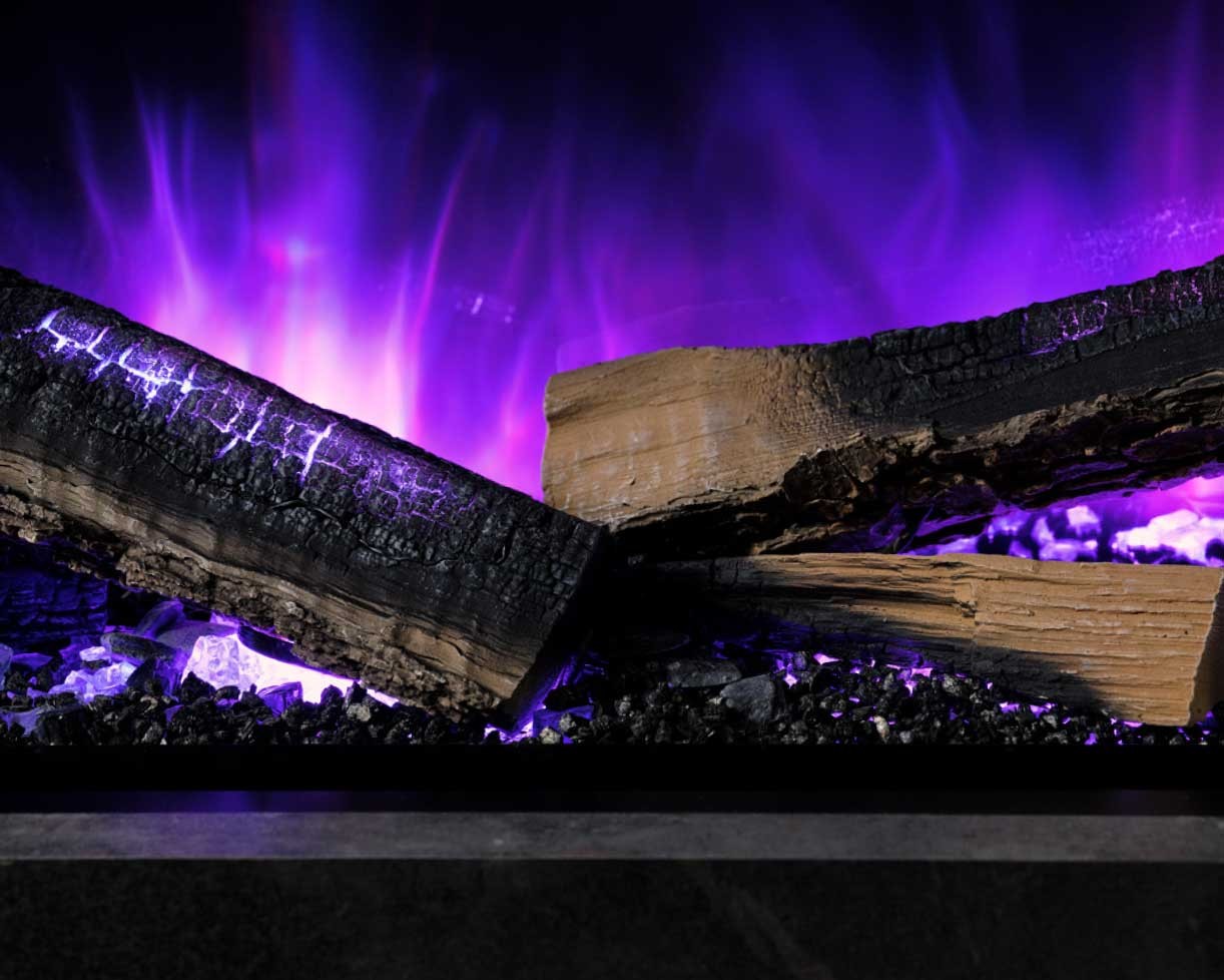 E-FX 1000 FLAMERITE FIRES troncos multicolor