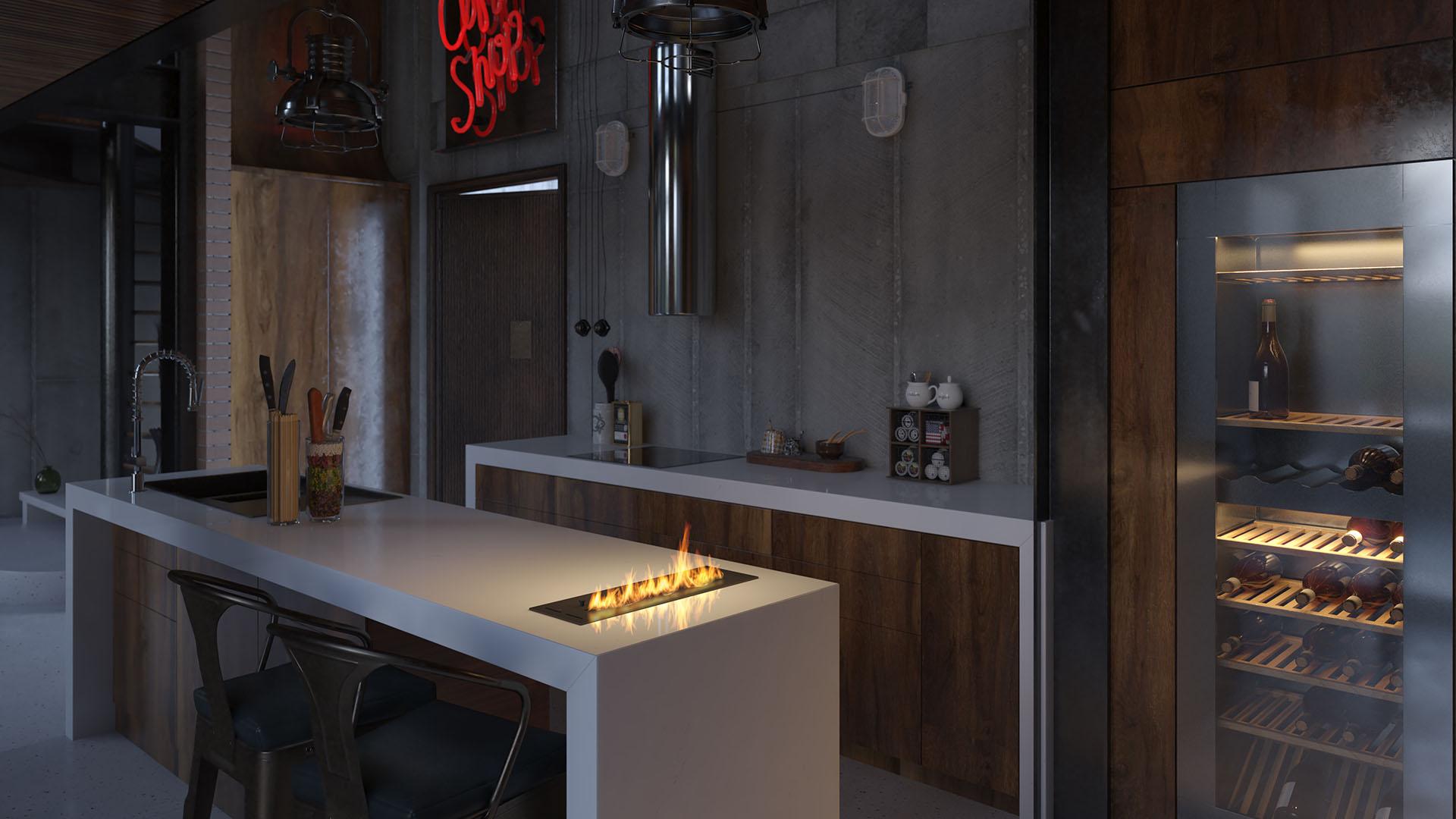 BLACK BURNER SLIM 500 INFIRE encastrado