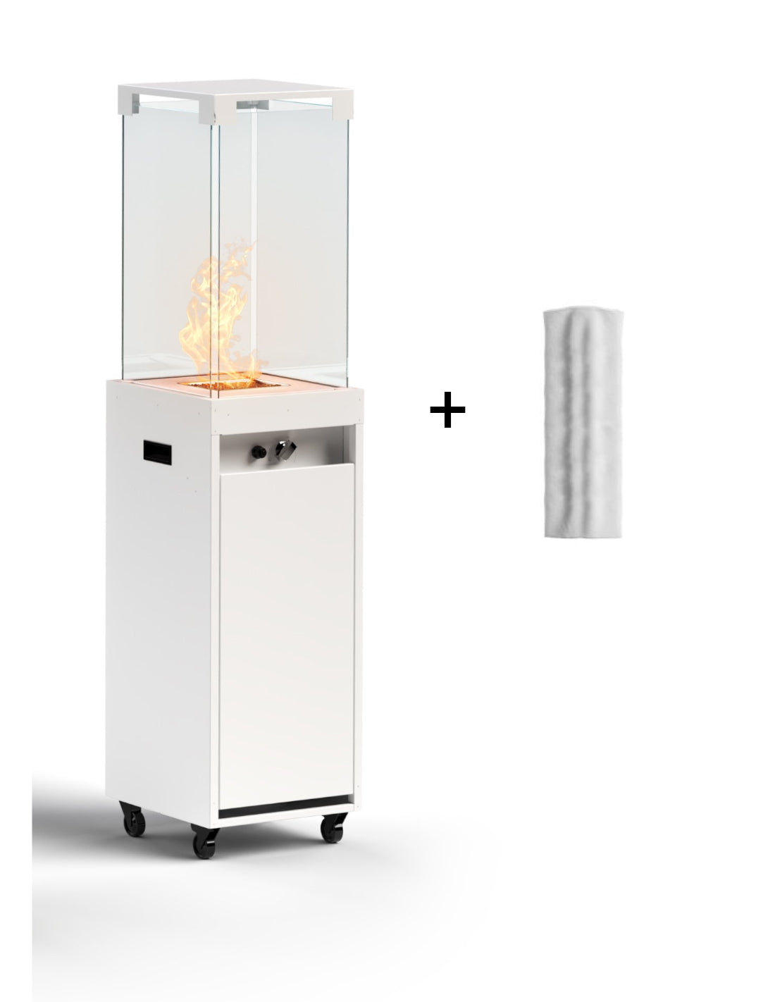 Faro exterior  gas Planika, con funda. Tono blanco