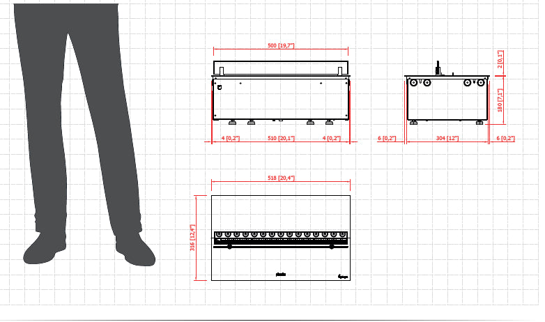 cool flame 500 planika dibujo tecnico