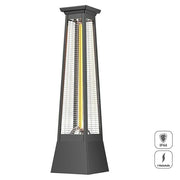 Calefactor de gas Veltron Tower Premium FH-1000S, 11,5 kW Negro mate