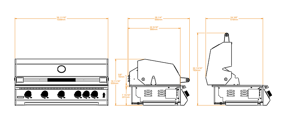 Barbacoa encastrable FUSION 500 RM BRABURA GRILLS