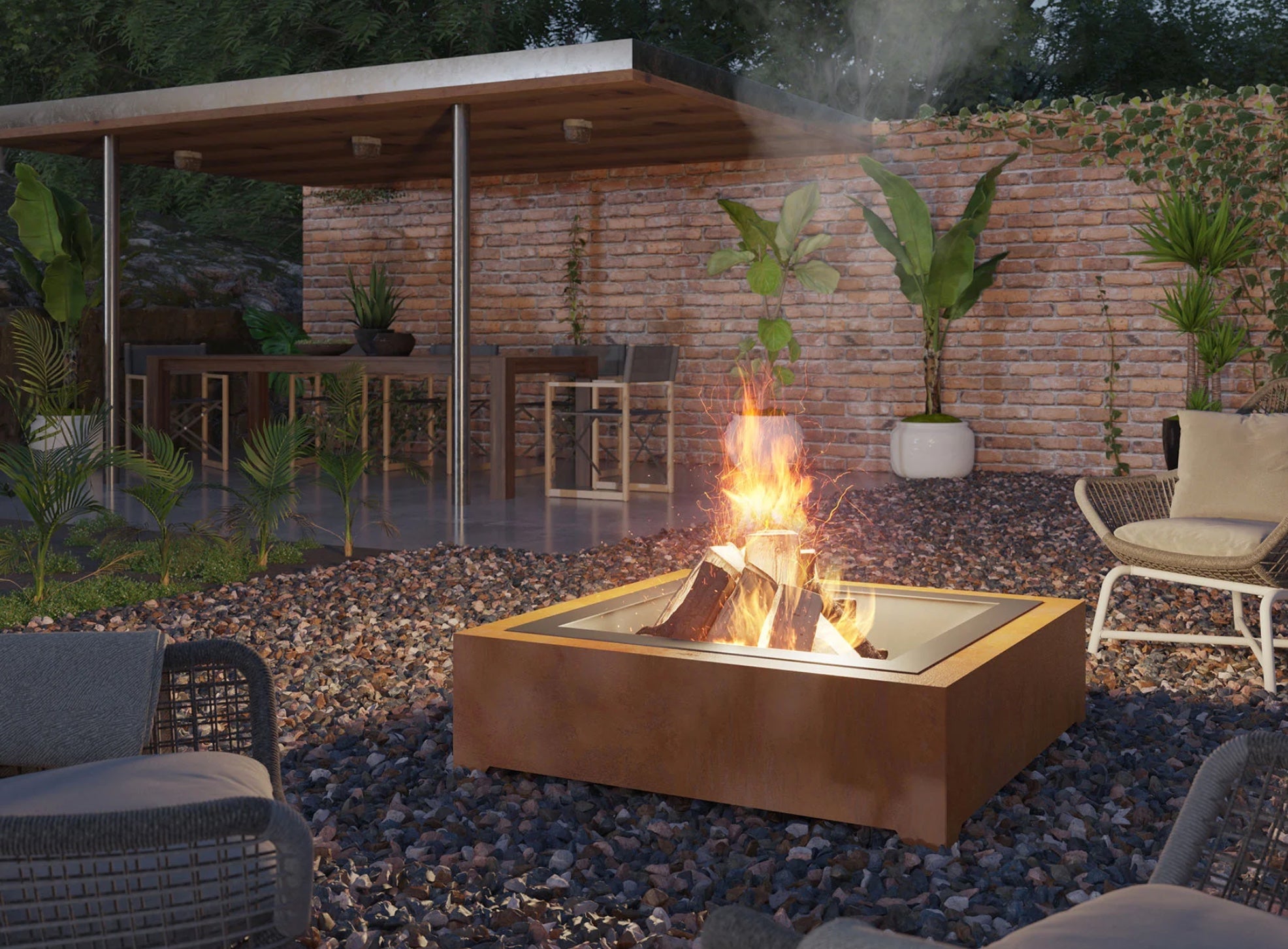 CORTEN SQUARE 1000 INFIRE