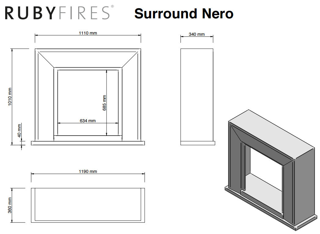 NERO BIOETANOL RUBY FIRES XARALYN