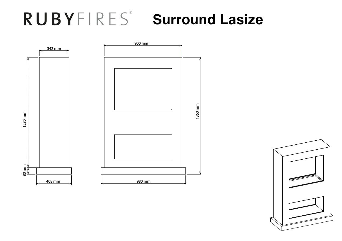 LASIZE BIOETANOL RUBY FIRES XARALYN