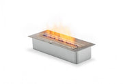 Llama de chimenea eléctrica Ecosmart Fire XL con acabado en negro y control remoto, ideal para ambientes modernos y acogedores.
