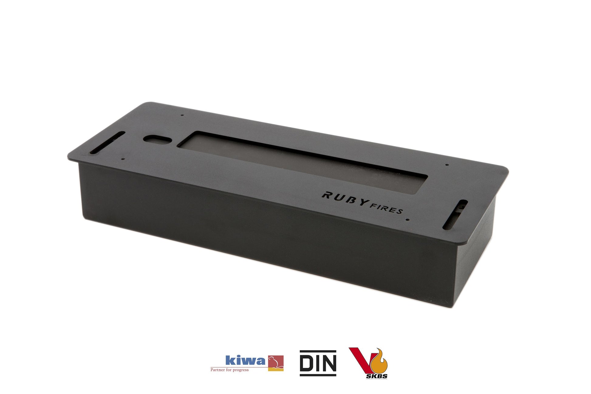 Quemador de bioetanol Ruby Fires Xaralyn negro 4114 con pestañas