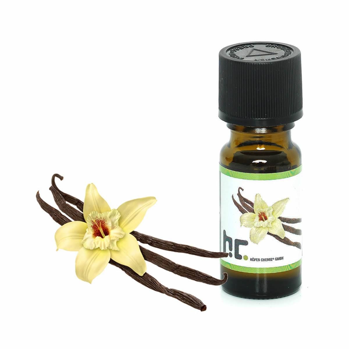 Aceite de fragancia Hofer Chemie en botella transparente, aroma aromático y elegante para difusores y ambientadores.