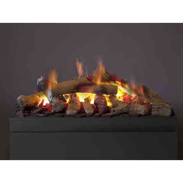 chimenea vapor de agua opti myst steambox sobre fondo negro, donde se realzan más las llamas.