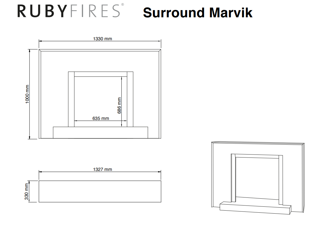 MARVIK BIOETANOL RUBY FIRES