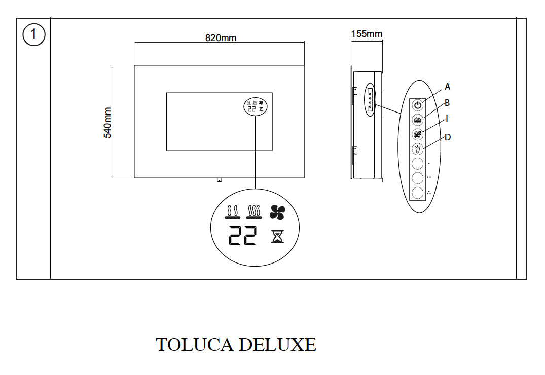 OPTIFLAME TOLUCA DIMPLEX