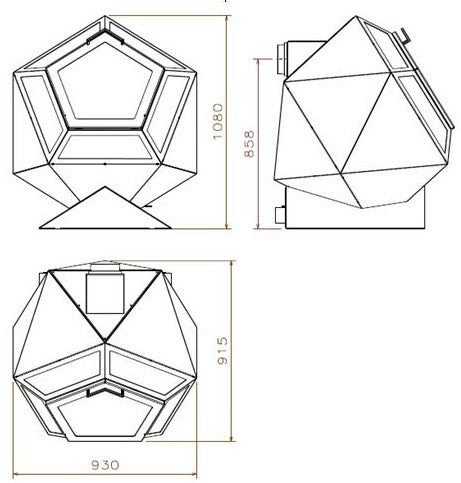 Estufa de leña Diamante - VARMEKILDE