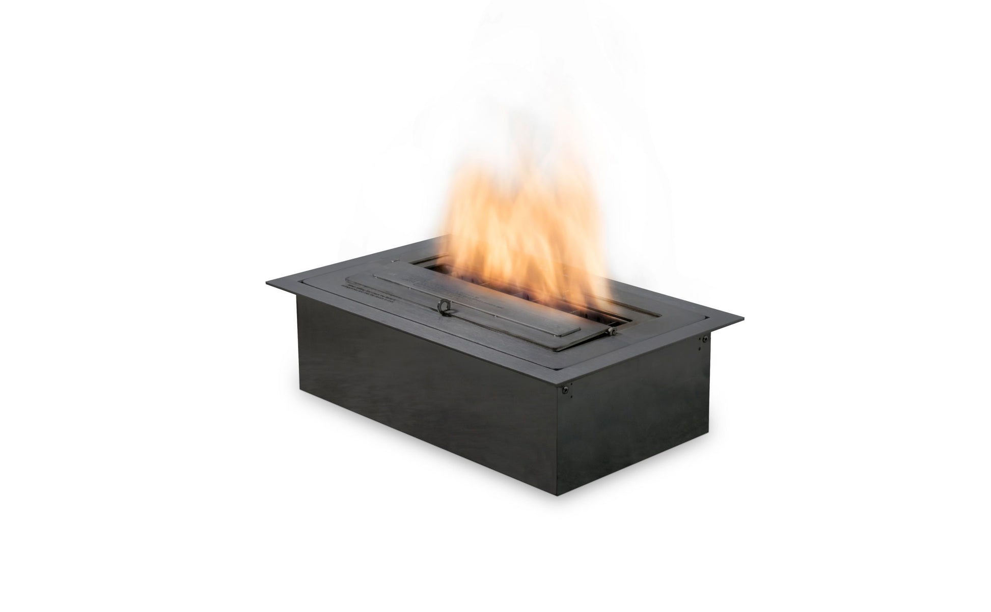 Llama de gas ecológica Ecosmart Fire XS 340 ECOSMARTFIRE con diseño compacto y moderno, mostrando el panel y la llama.