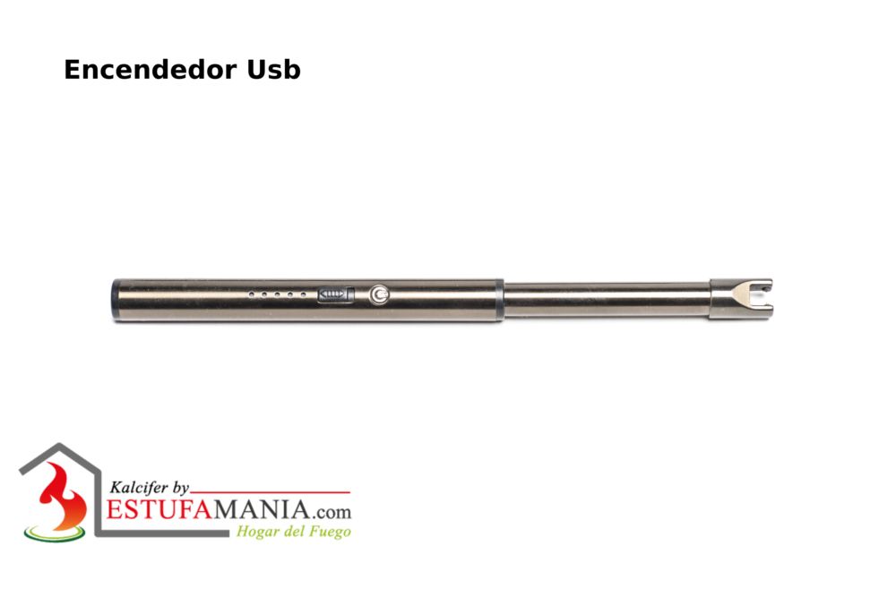 Encendedor de seguridad USB Estufamania con diseño compacto y protección para uso seguro y práctico.