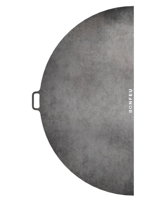 Media plancha BonFeu de acero inoxidable para cocinado indirecto y directo en braseros