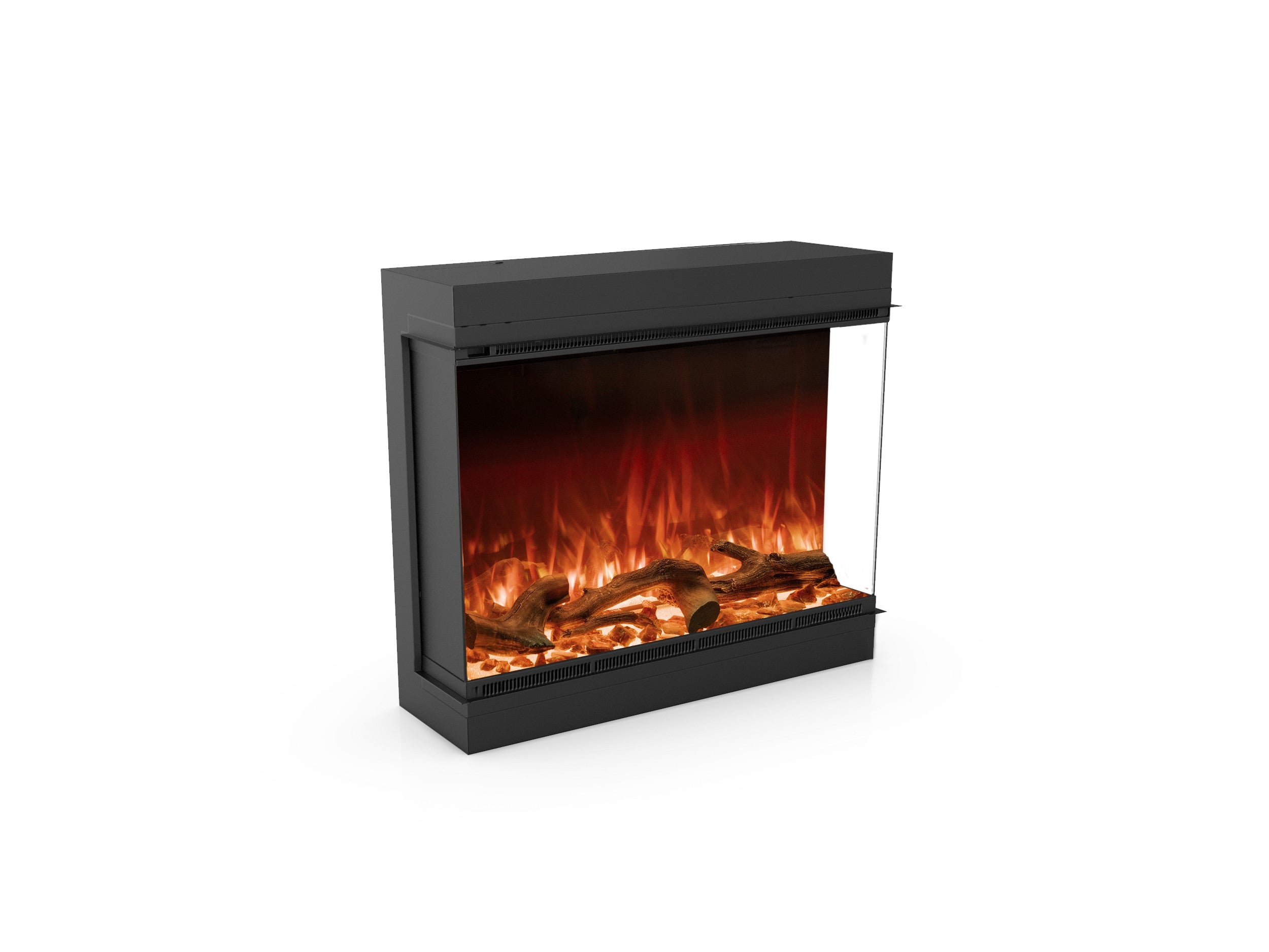 Vista lateral derecha de la chimenea eléctrica decorativa Planika Astro 850