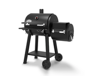 Barbacoa de carbón y ahumador profesional Broil King Regal Offset 400 con acabado negro de alta resistencia