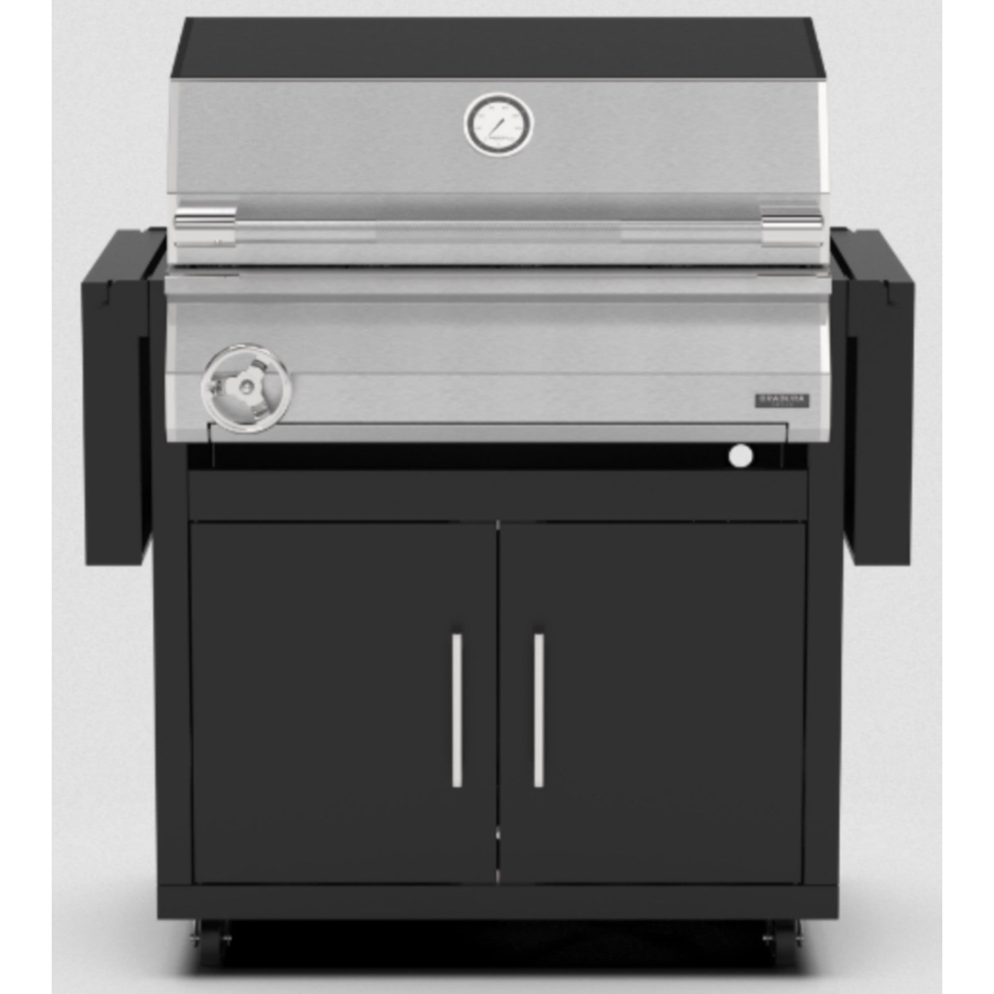 Barbacoa de carbón EMBER 800 con carro NEGRO – Brabura Grills