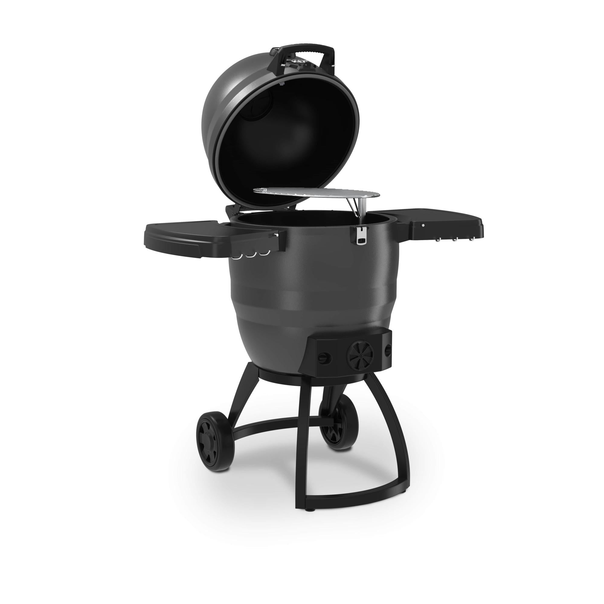 Diseño robusto del kamado Broil King Keg, ideal para ahumar y asar a baja temperatura.