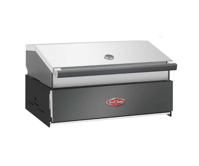 Barbacoa de gas para encastrar BeefEater Discovery 1700 de 4 quemadores con tapa de acero inoxidable y ventana