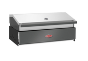 Barbacoa de gas empotrable BeefEater Discovery 1700 de 5 quemadores con tapa de acero inoxidable y cuerpo grafito