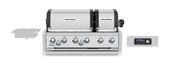 Barbacoa de gas empotrable Broil King Imperial QS 690 BI con doble cuerpo independiente en acero inoxidable