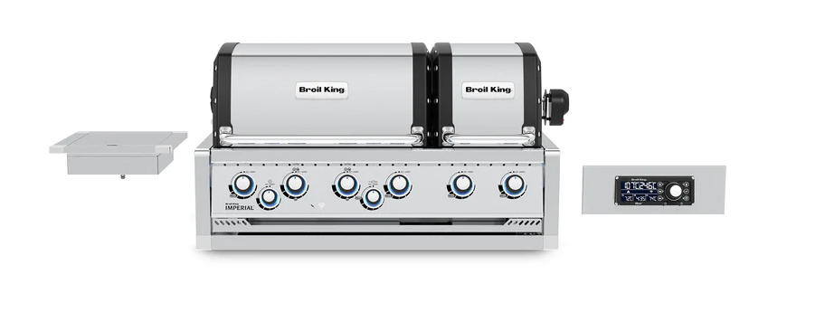 Barbacoa de gas empotrable Broil King Imperial QS 690 BI con doble cuerpo independiente en acero inoxidable