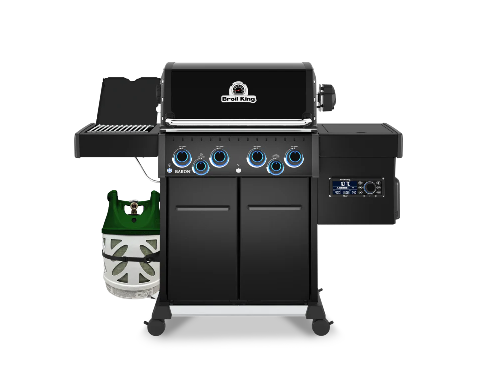 Barbacoa de gas Broil King Baron 490 IRX Shadow Edition con 4 quemadores y acabado negro mate