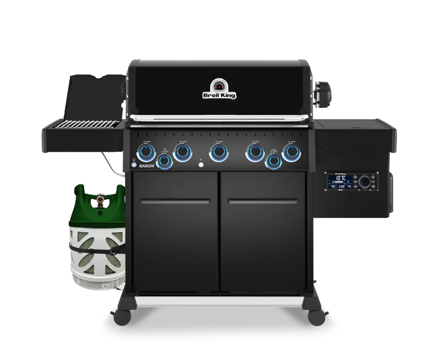 Barbacoa de gas Broil King Baron 590 IRX Shadow Edition en color negro mate con 5 quemadores
