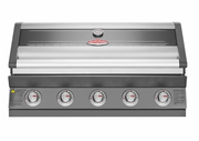 Barbacoa de gas empotrable BeefEater Discovery 1600E con 5 quemadores, cuerpo de porcelana esmaltada y ventana de visualización