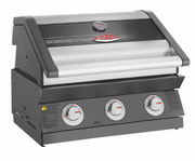 Barbacoa de gas empotrable BeefEater Signature 1600E con 3 quemadores y acabado esmaltado grafito