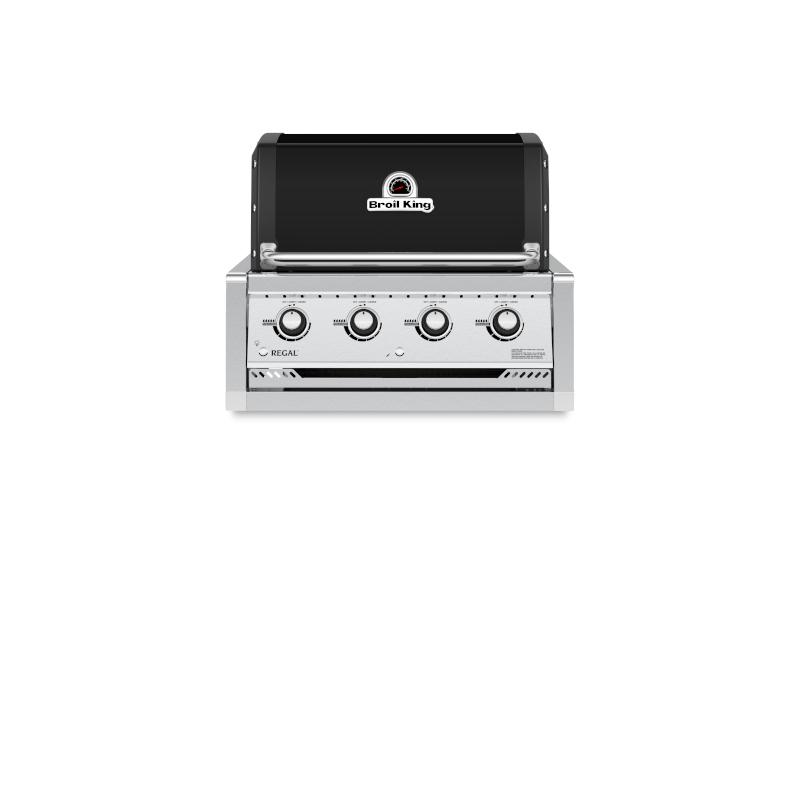Barbacoa de gas encastrable Broil King Regal 420 BI de acero inoxidable con 4 quemadores y diseño compacto para cocina de exterior