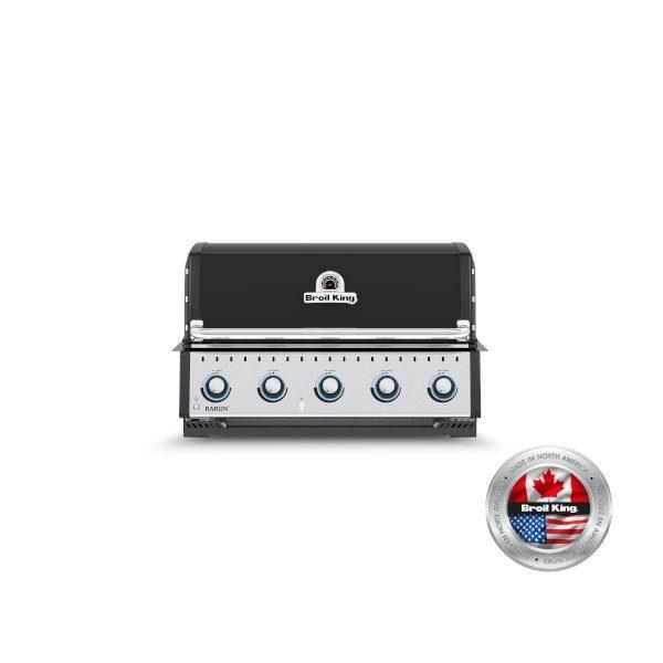Barbacoa de gas encastrable Broil King Regal 520 BI de acero inoxidable con 4 quemadores y mandos retroiluminados