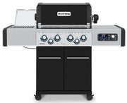 Barbacoa de gas inteligente Broil King Regal Q 490 IR negra con 4 quemadores de acero inoxidable