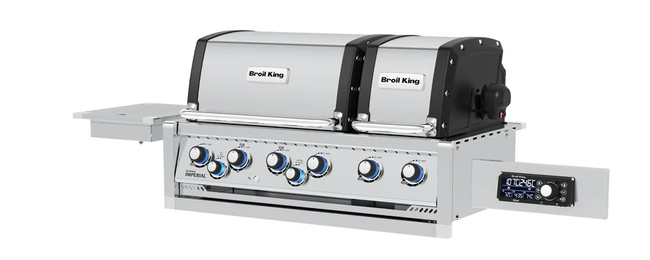 Diseño robusto de la barbacoa de encastre Imperial QS 690 con sistema de cocción profesional de dos hornos