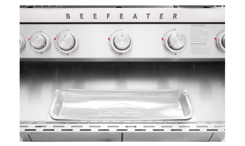 Barbacoa profesional BeefEater serie 7000 Premium de 5 quemadores para encastrar en encimeras de jardín