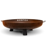 Brasero grande BonFeu BonBowl Plus en acero corten duradero para jardín.