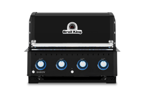 Barbacoa de gas empotrable Broil King Baron 420 IR Shadow BI en acabado negro mate con 4 quemadores potentes
